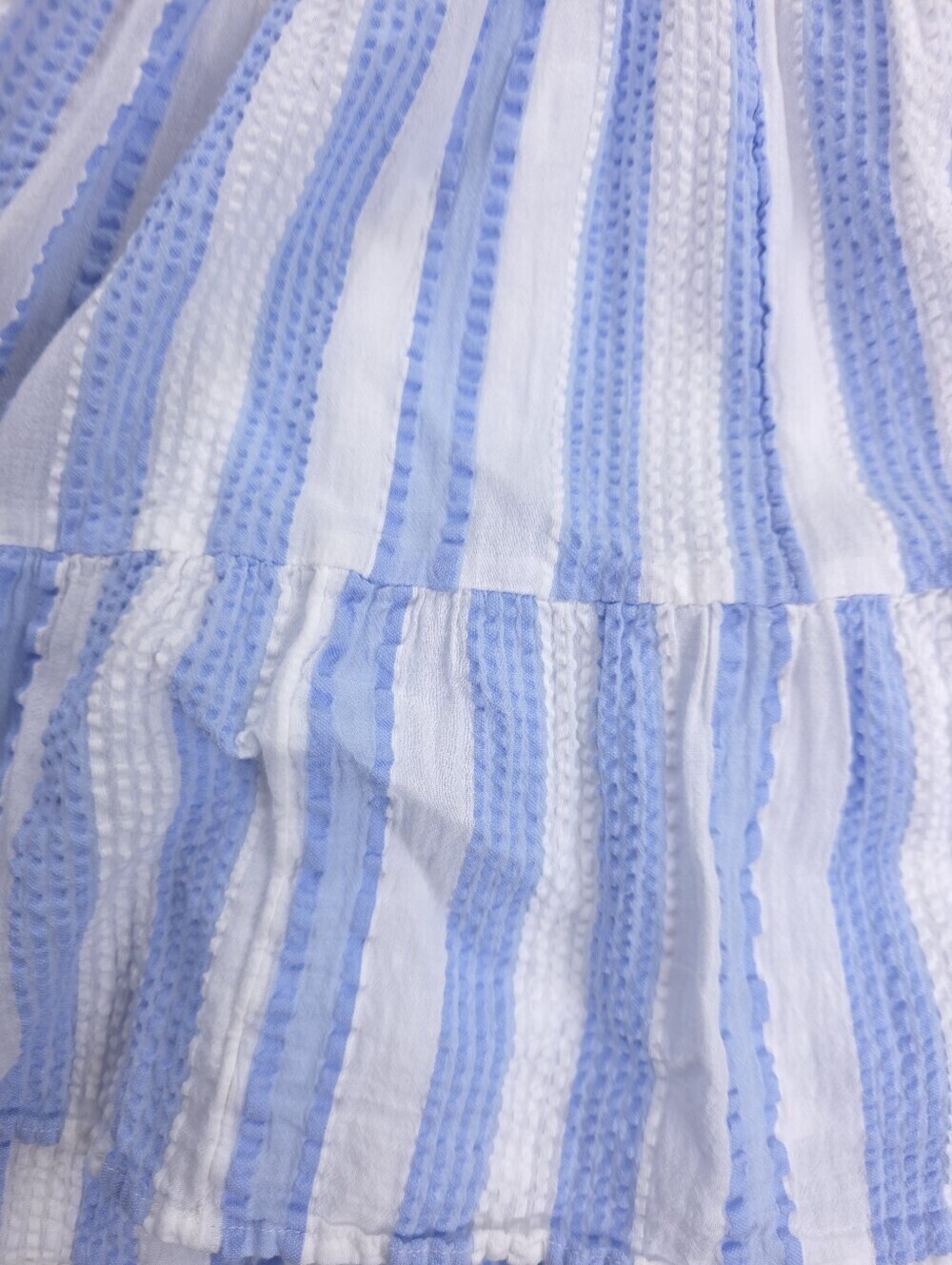 New Crown & Ivy Blue and White Striped Tiered Dress Sz M - Picture 5 of 12